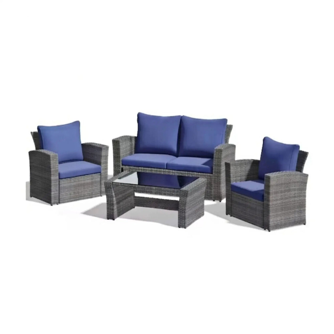 Modern Patio Set With Table And Cushions by HouseOfZazla