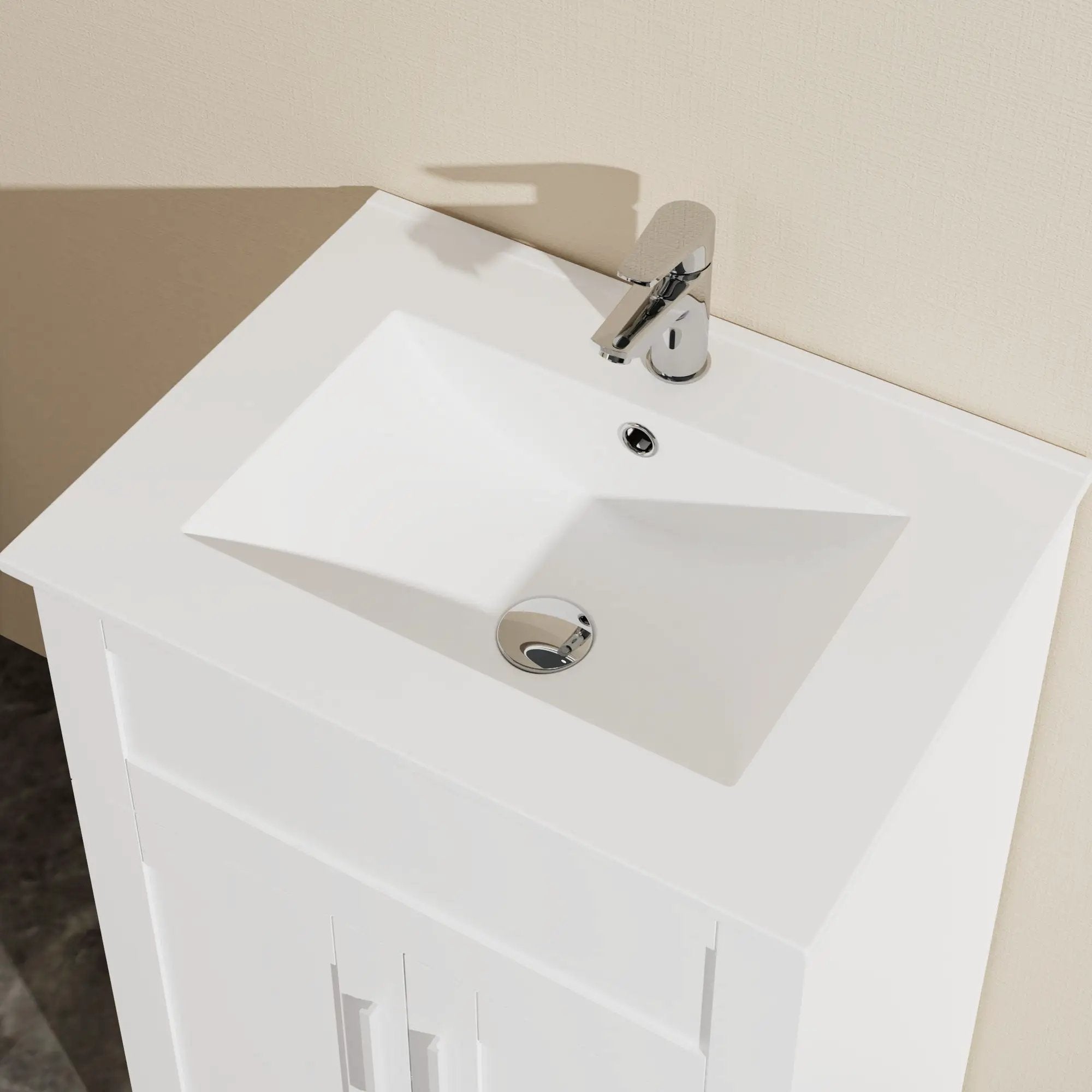 Sink Bathroom Vanity Laundry Cabinet Combo - White by HouseOfZazla