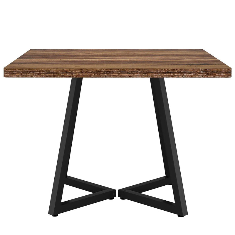 Square Dining Compact Kitchen Table - Brown / Black by HouseOfZazla