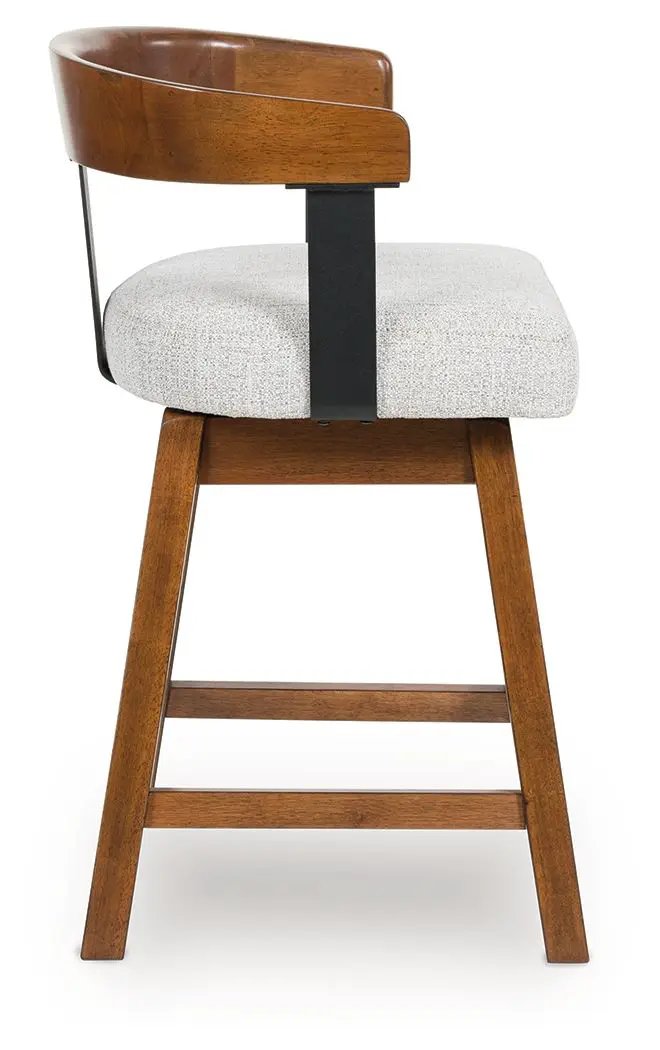 Ralene - Upholstered Swivel Barstool (Set of 2) - Medium Brown by Unique Piece Furniture