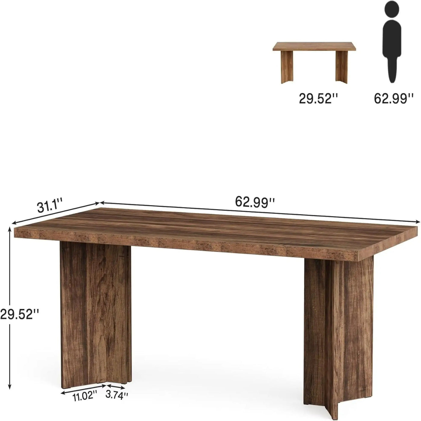 Executive Desk, Vintage Computer Workstation With Thickened Tabletop by HouseOfZazla