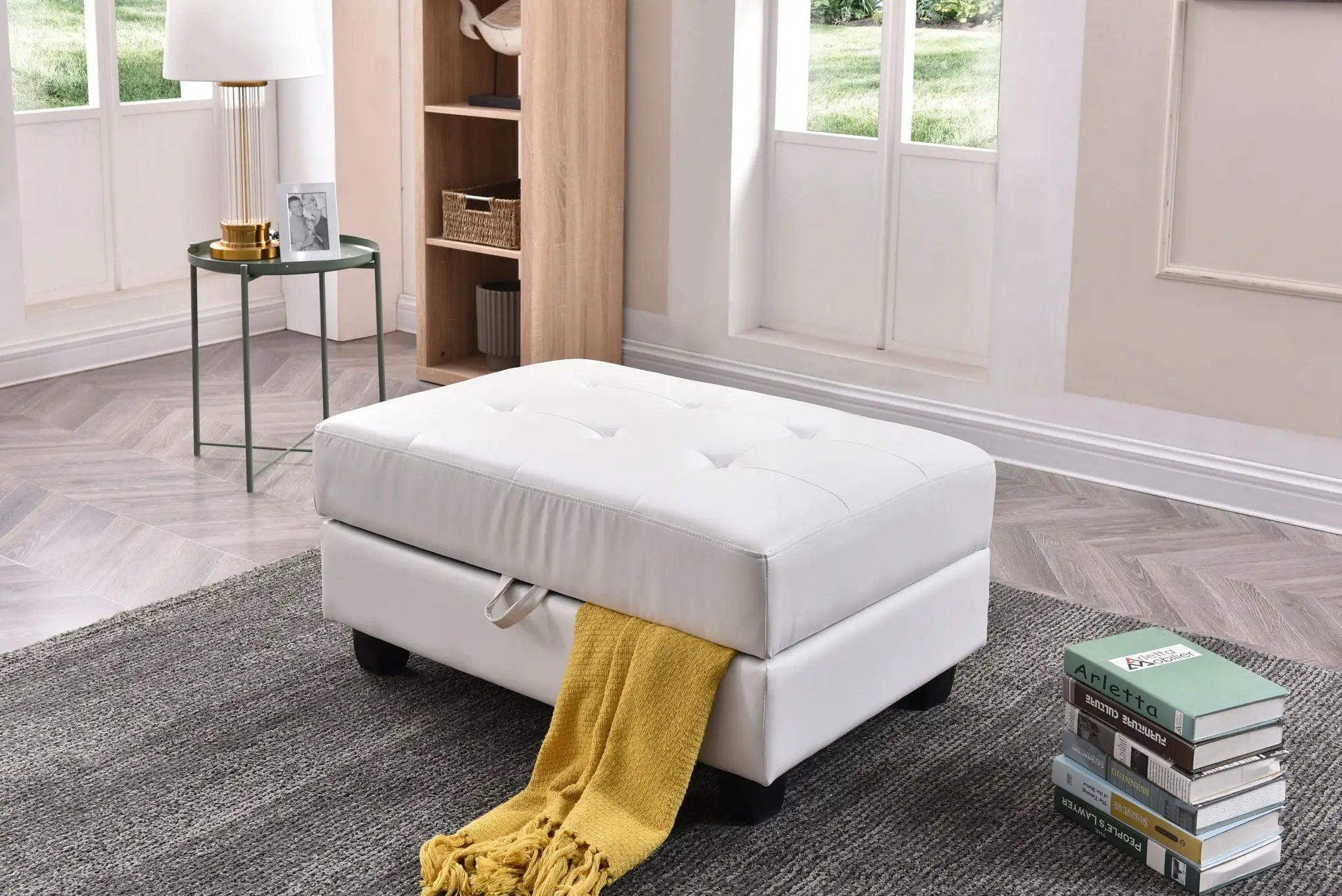 Stylish Storage Contemporary Ottoman by Unique Piece Furniture