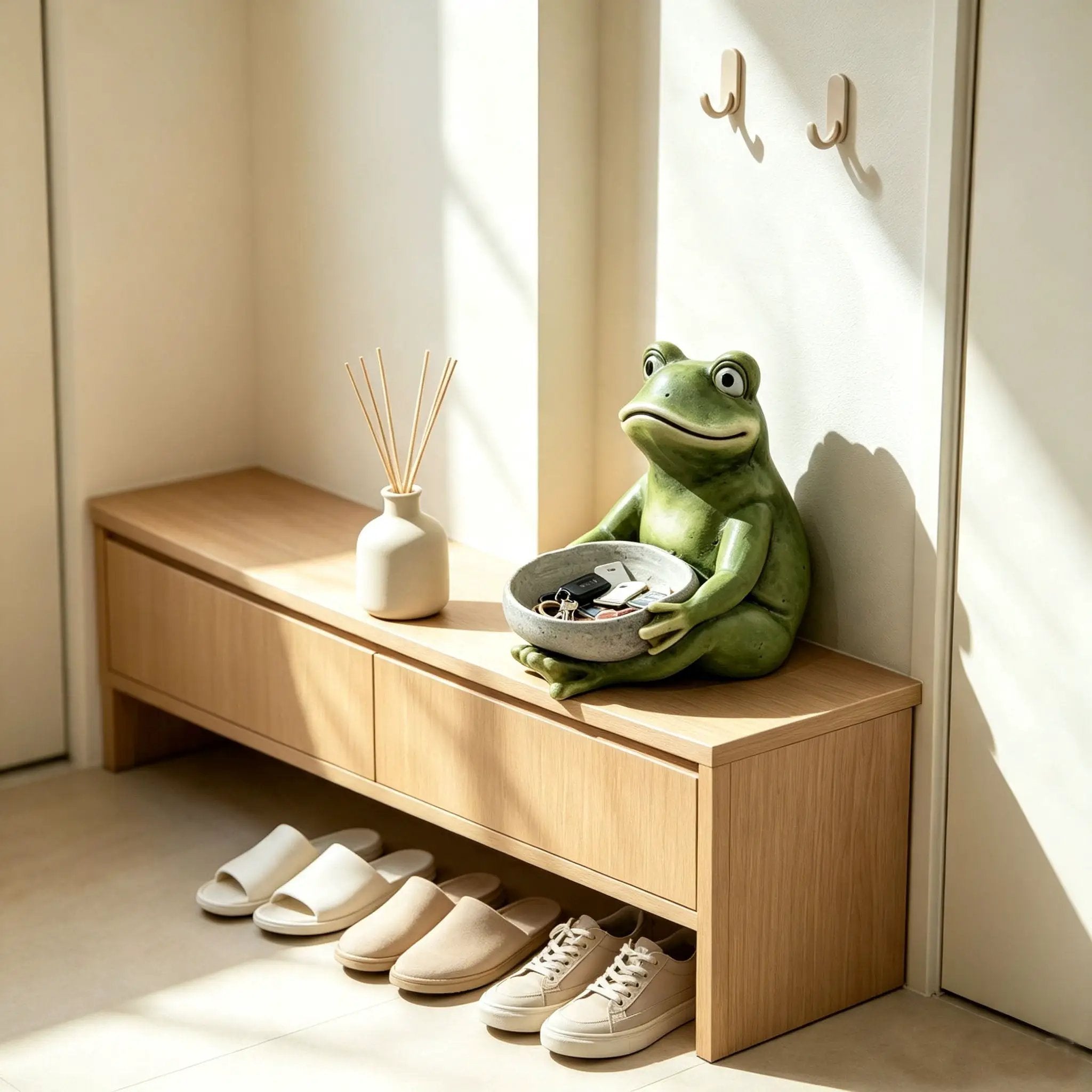 14-Inch Moss Frog Sculpture by HouseOfZazla
