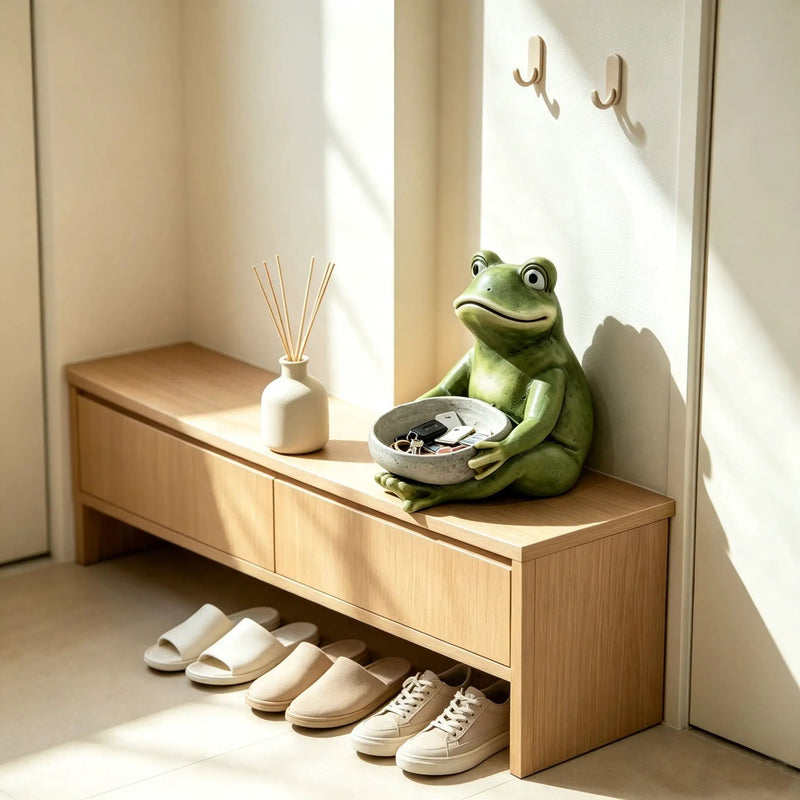 14-Inch Moss Frog Sculpture by HouseOfZazla