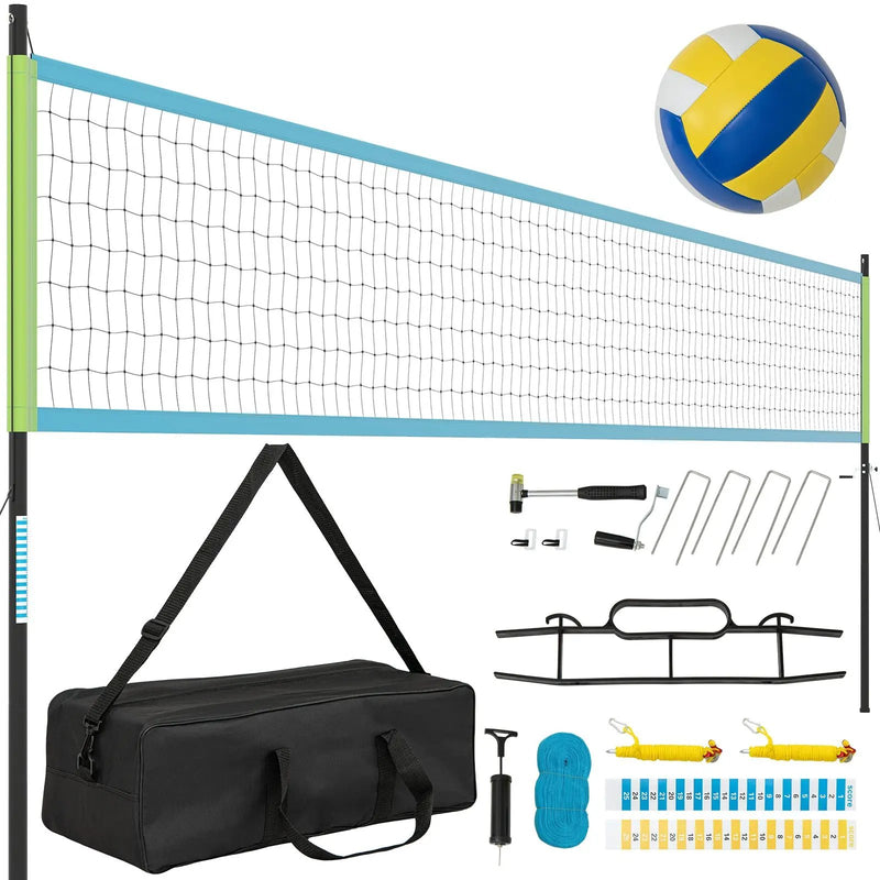 Portable Outdoor Volleyball Net Set Heavy-Duty Volleyball Net System by DirectDeals