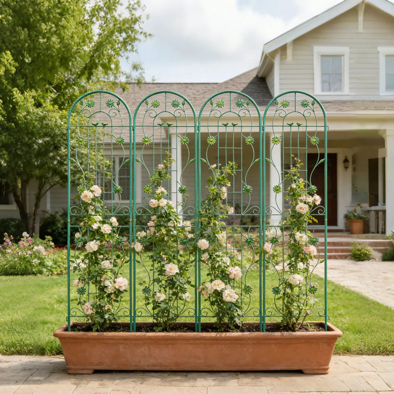 Metal Garden Trellis Rustproof Trellis For Climbing Plant Outdoor Flower Support by Unique Piece Furniture