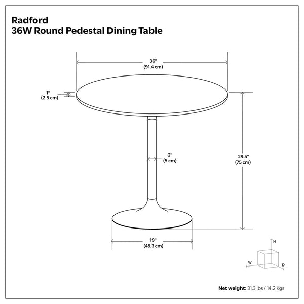 Radford - Round Dining Table - Walnut, photo 2 of 6