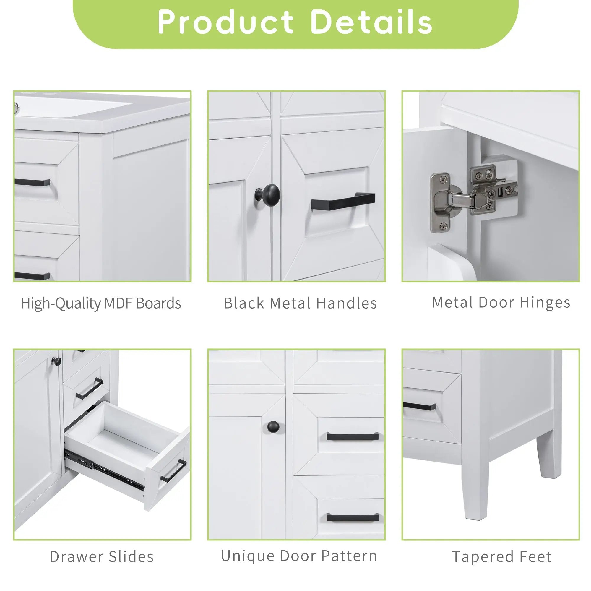 30" Bathroom Vanity Cabinet Base Without Sink by HouseOfZazla