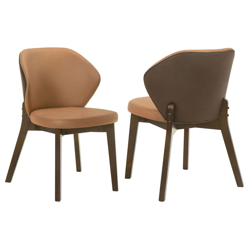 Randolph Dining Side Chair Butterscotch and Brown (Set of 2) by Unique Piece Furniture
