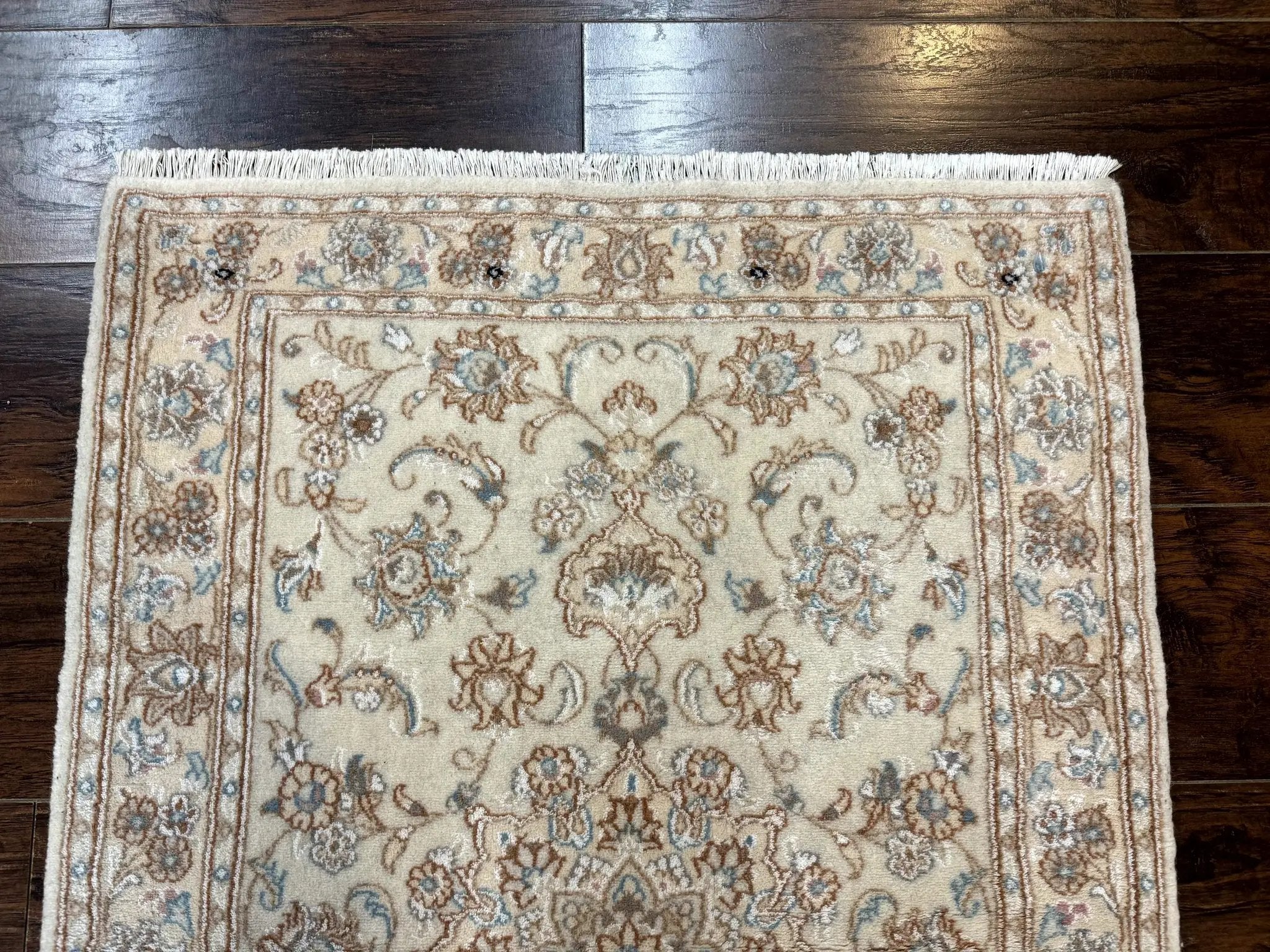 Small Persian Tabriz Rug 2.6 x 3.8, Vintage, Wool and Silk Highlights, Fine 225 KPSI by Jewel Rugs