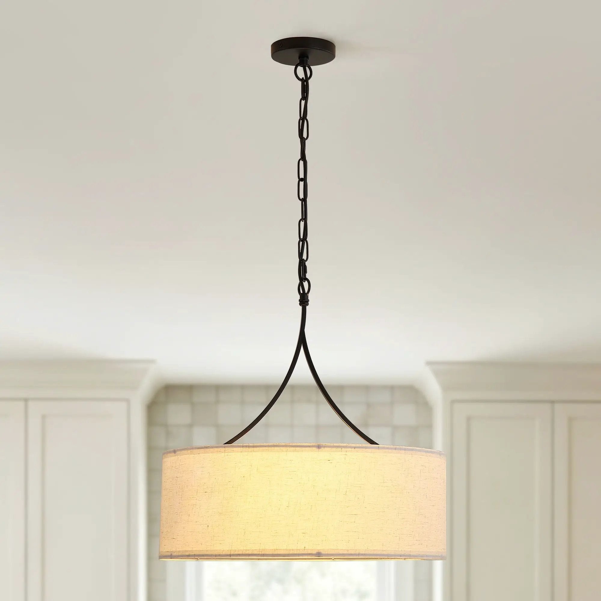 3 Light Drum Pendant Light by Unique Piece Furniture