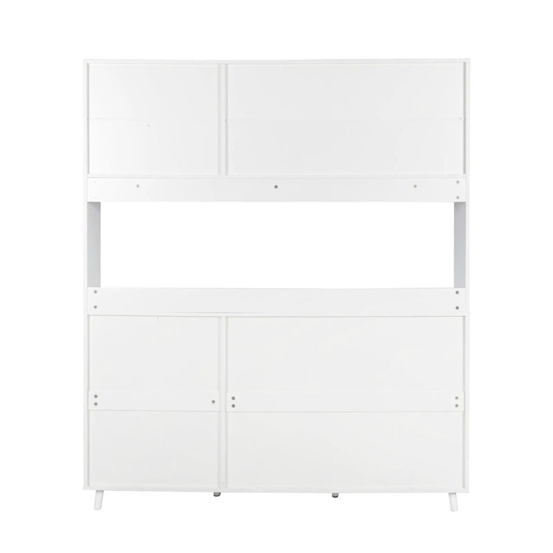 63" W Large Kitchen Hutch Cabinet, Freestanding Pantry Storage by HouseOfZazla