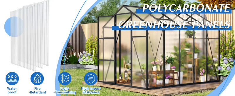 4' x 2' Twin-Wall Polycarbonate Greenhouse Panels (10 Pack) by HouseOfZazla