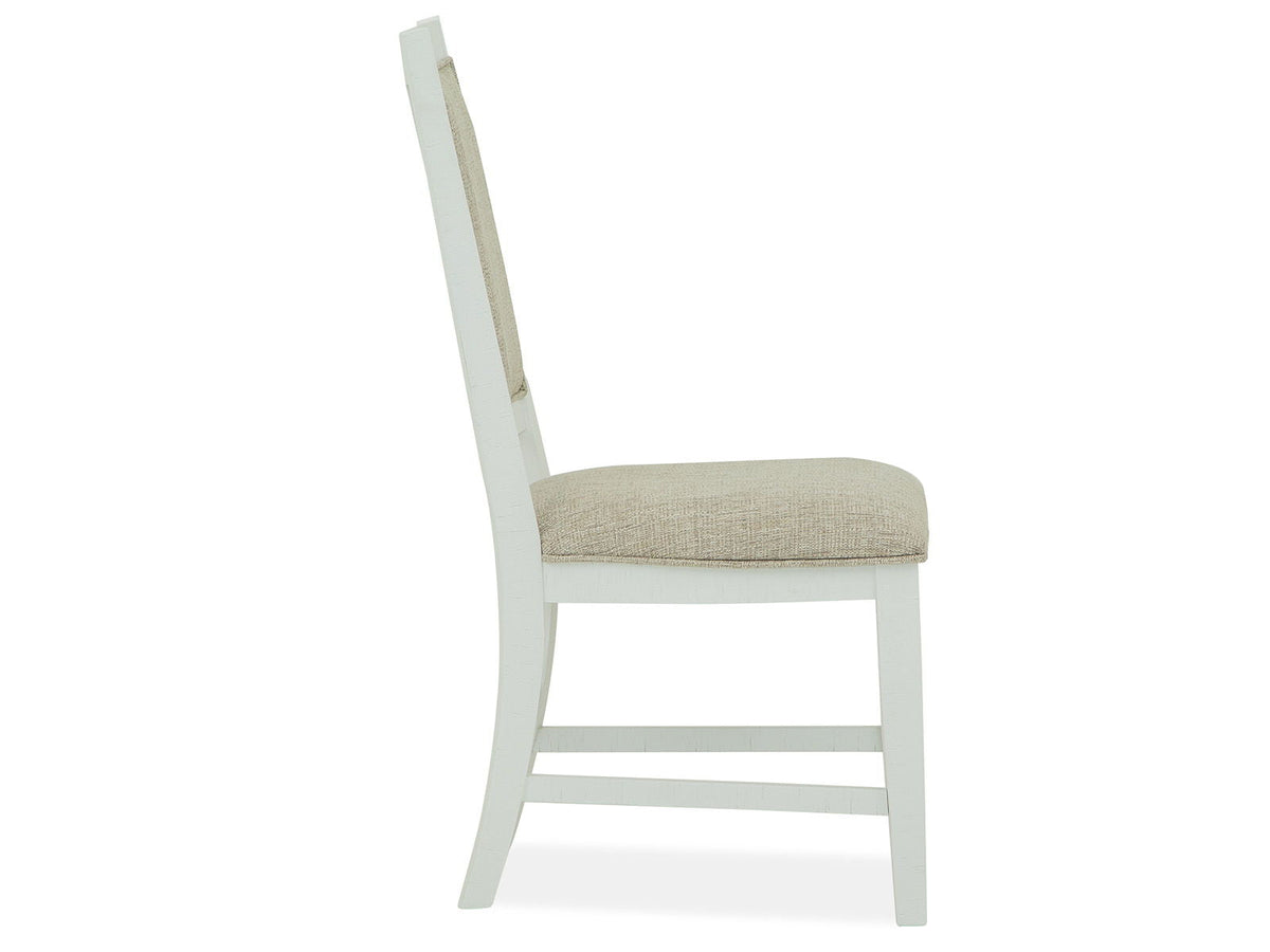 Heron Cove - Step Up Side Chair With Upholstered Seat & Back (Set of 2) - Chalk White, photo 3 of 7