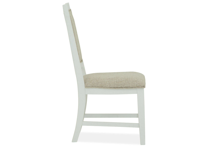 Heron Cove - Step Up Side Chair With Upholstered Seat & Back (Set of 2) - Chalk White, photo 3 of 7