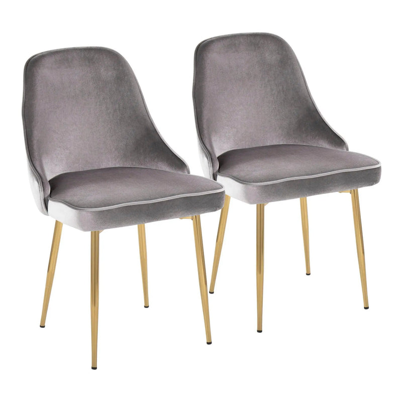 Marcel - Contemporary / Glam Dining Chair (Set of 2) by HouseOfZazla