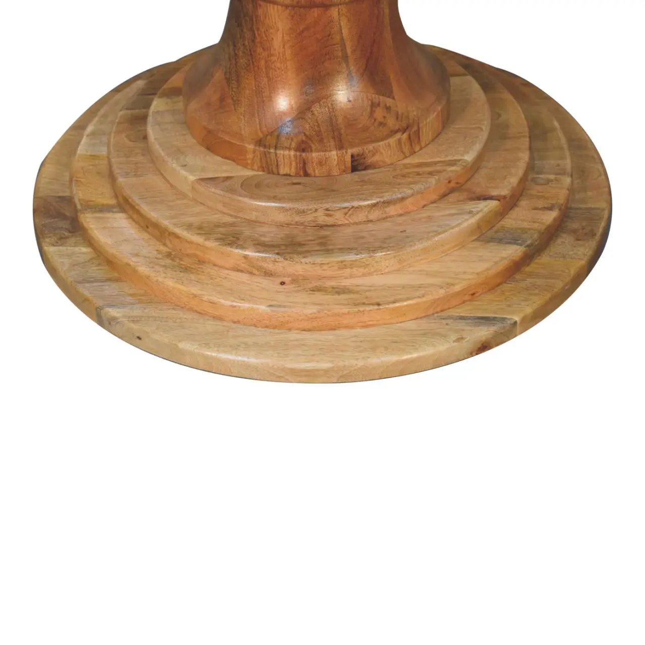 Solid Wood Round Turned Dining Table by HouseOfZazla