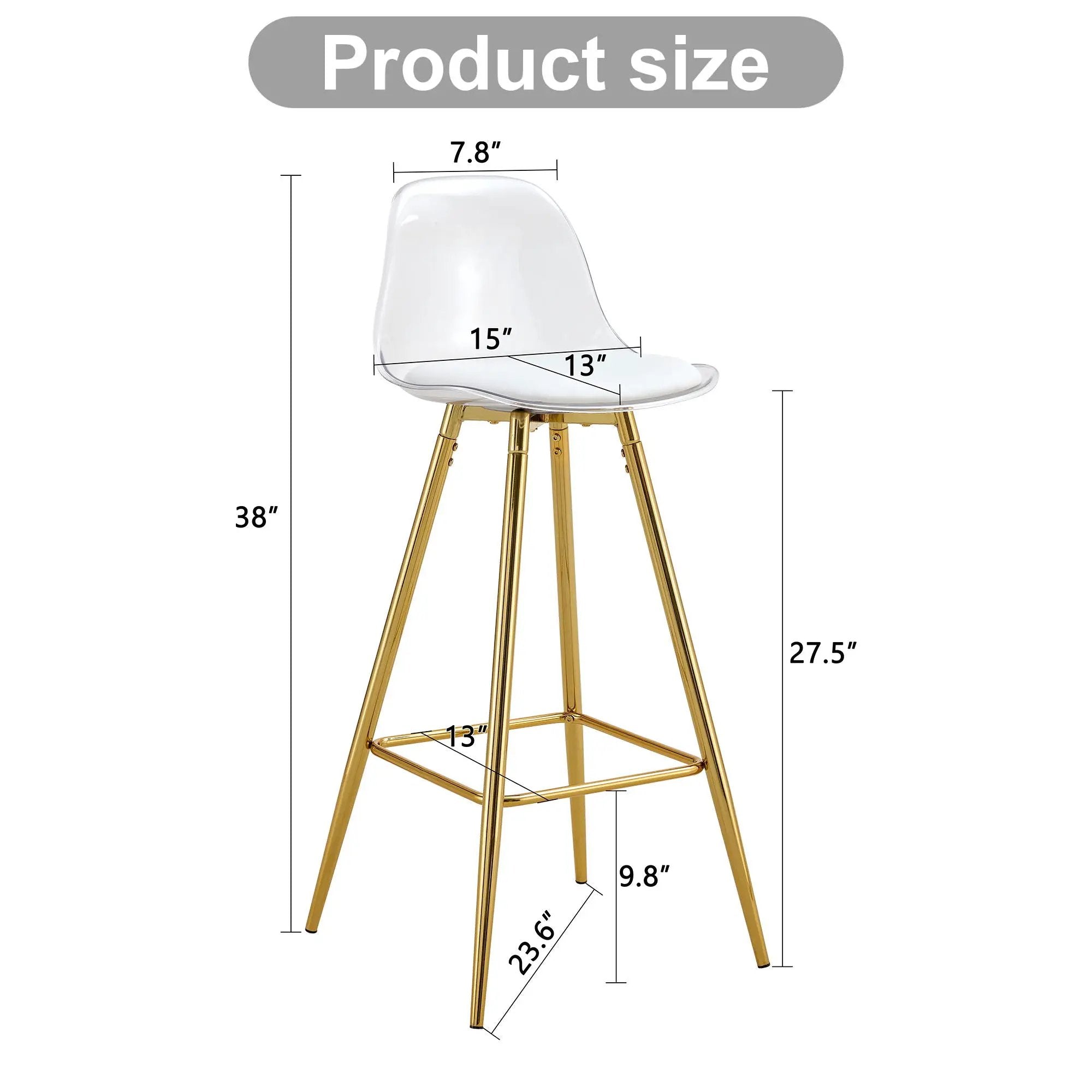 Stylish Upholstered Bar Chairs With Metal Leg by Unique Piece Furniture