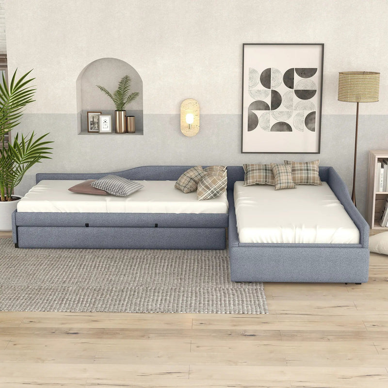 Upholstered Double Daybed With Trundle And Drawer by Unique Piece Furniture
