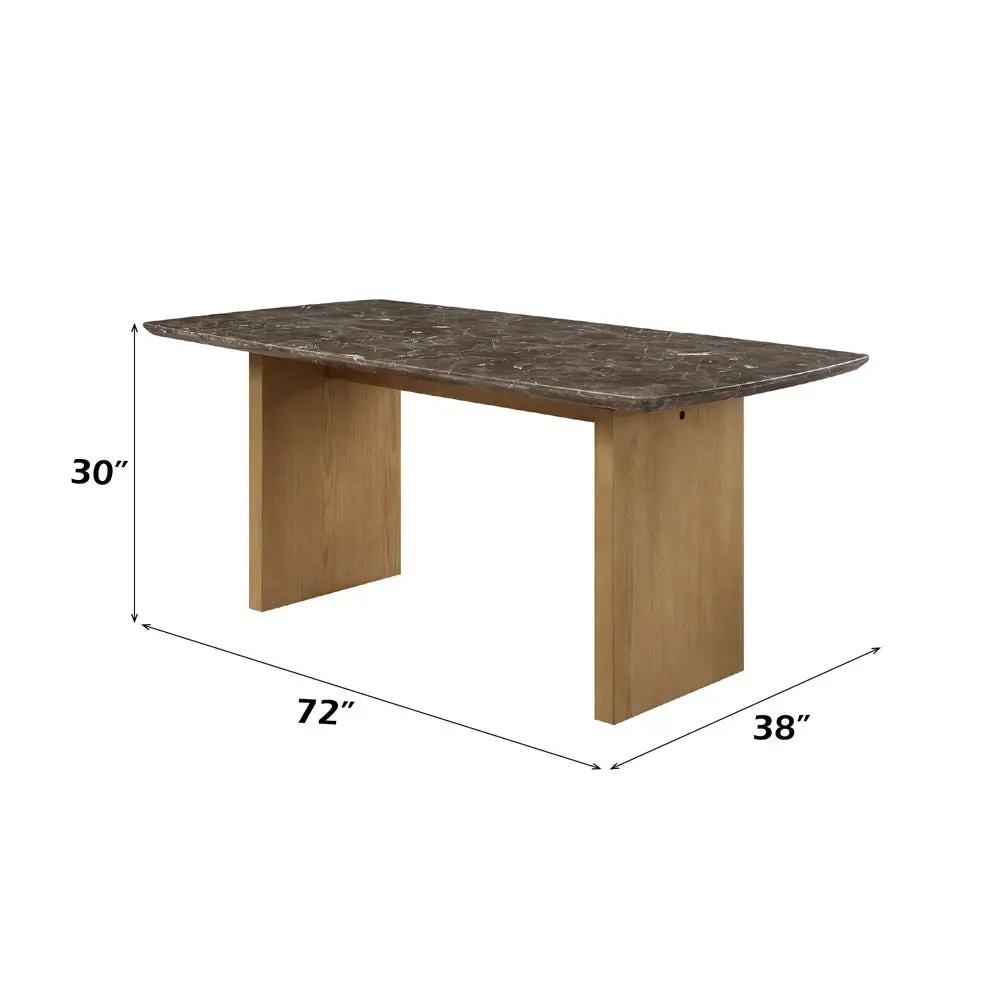 Jaramillo - Dining Table - Marble Top & Natural Finish by Unique Piece Furniture
