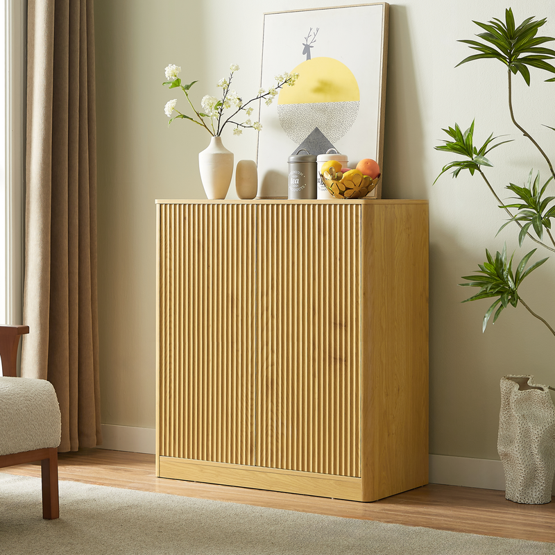 34.3" Modern Wavy Sideboard with Curved Contour Design by HouseOfZazla