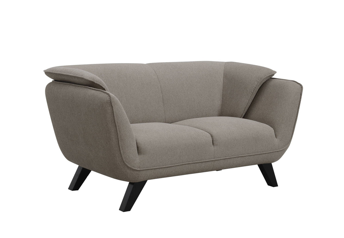 Nayeli Boucle Loveseat with Pocket Coil Seating - Gray or Dark Brown, photo 2 of 8