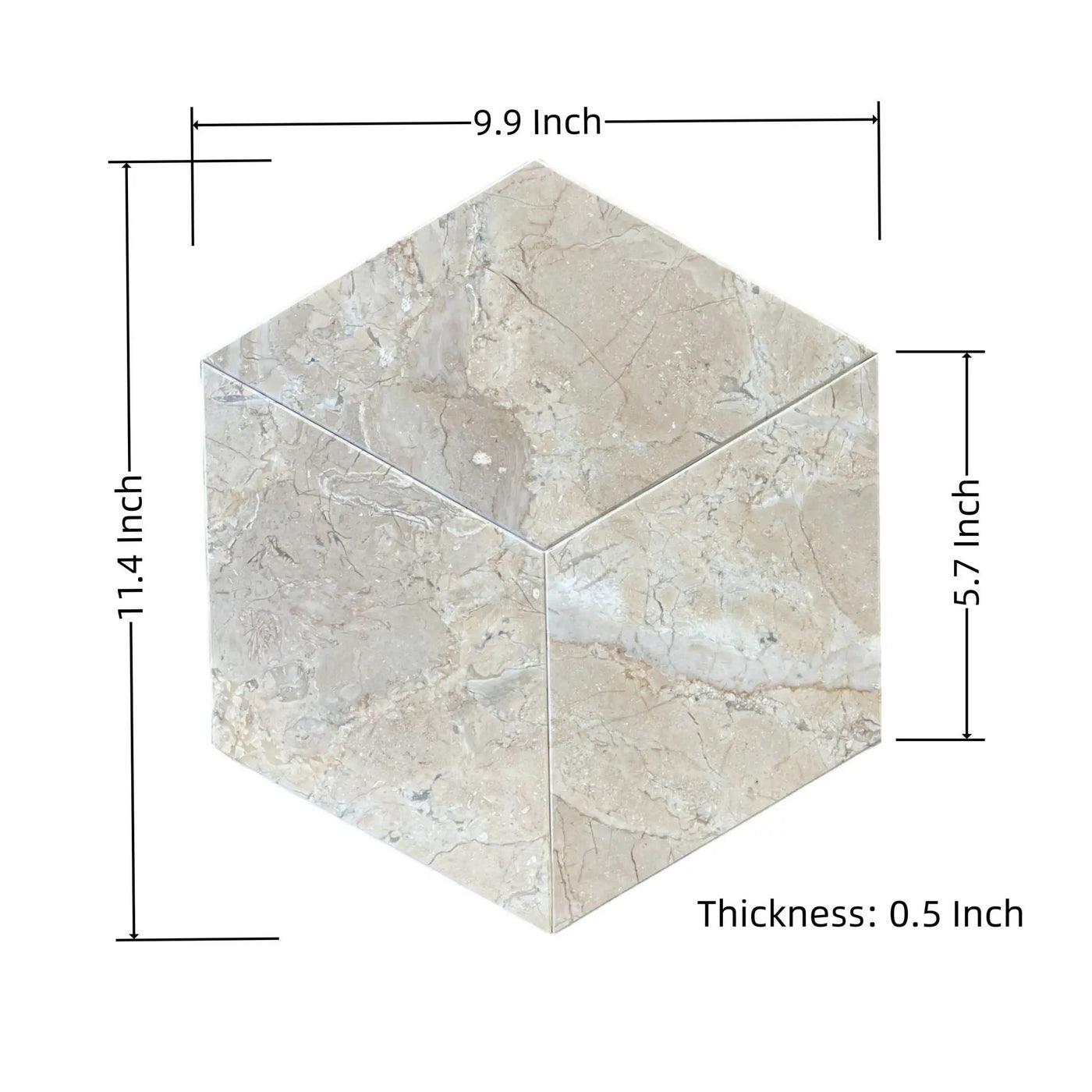 Hexagon Natural Marble Polished Tile For Wall And Floor (Set of 12) by HouseOfZazla