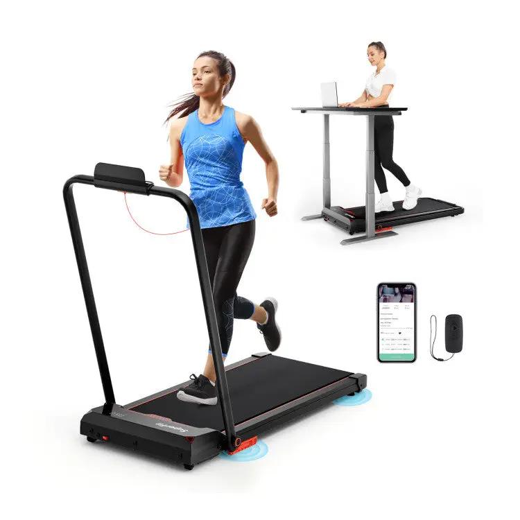 Home Fitness & Relaxation Set - 3 in 1 Folding Treadmill and Modern Accent Chair by DirectDeals