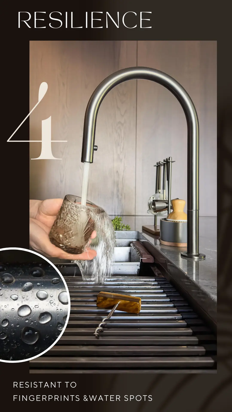 Zeek KF-11GM Gunmetal Pull-Down Kitchen Faucet by ZEEK