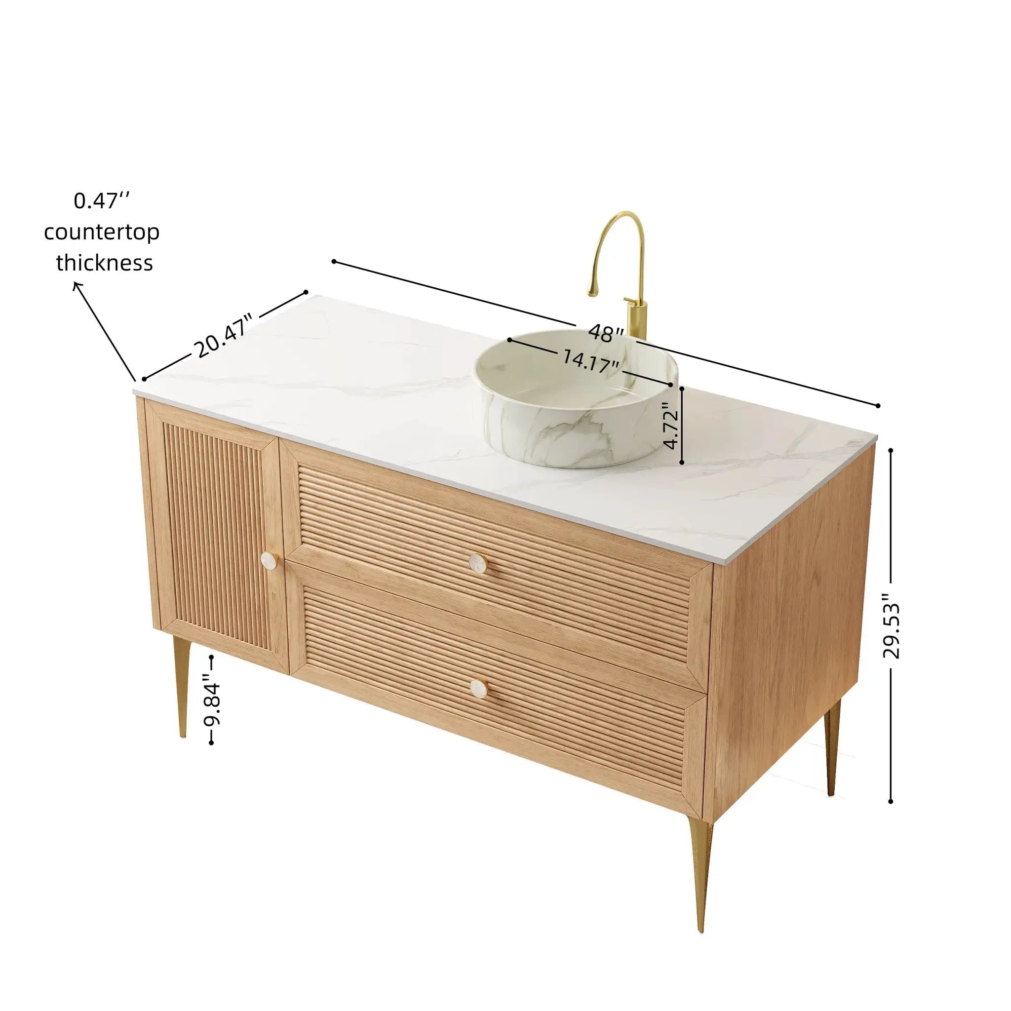 MUNIN 48" Bathroom Vanity with Sink by HouseOfZazla