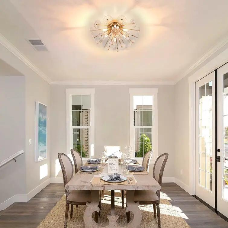 Gold Flush Mount Ceiling Light by HouseOfZazla