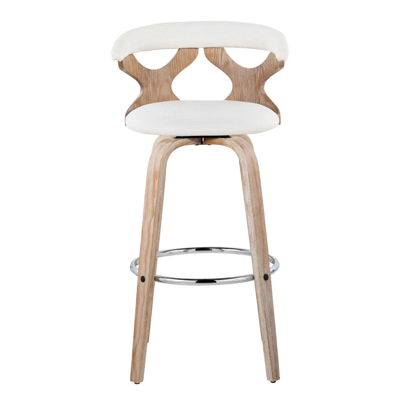 Gardenia - Contemporary Fixed Height Barstool With Swivel With Round Footrest (Set of 2) by Unique Piece Furniture