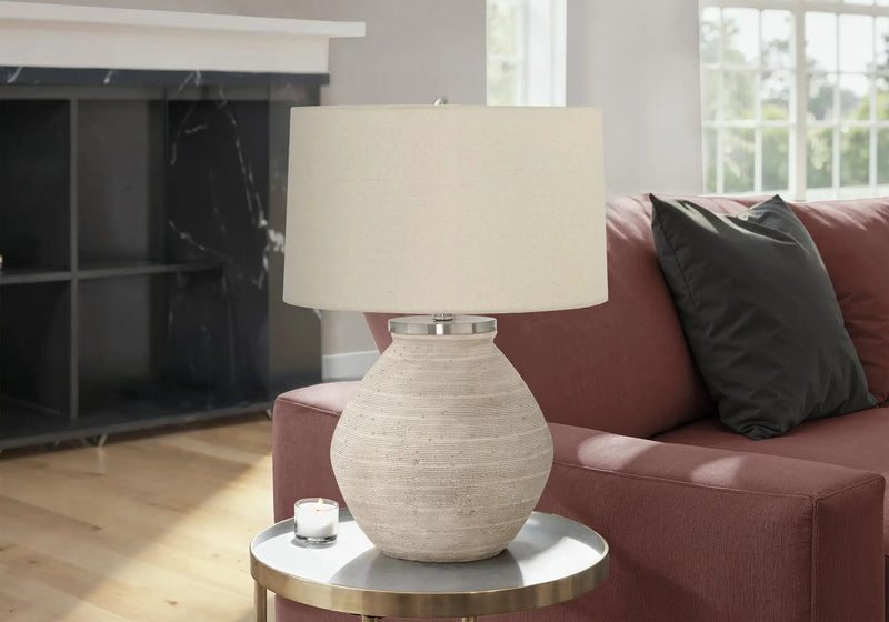 Lighting Table Lamp Concrete Resin Contemporary - Cream by HouseOfZazla
