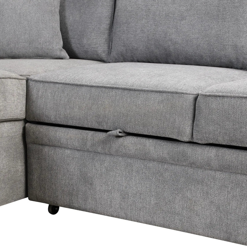 Sleeper Sofa Bed, 2 In 1 Pull Out Sofa Bed L Shape Couch With Storage Ottoman For Living Room, Bedroom Couch And Small Apartment by HouseOfZazla