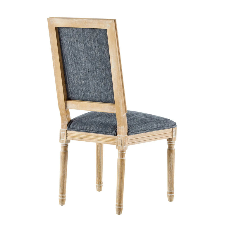 French Country Style Dining Chair With Upholstered Seating And Fluted Legs by HouseOfZazla
