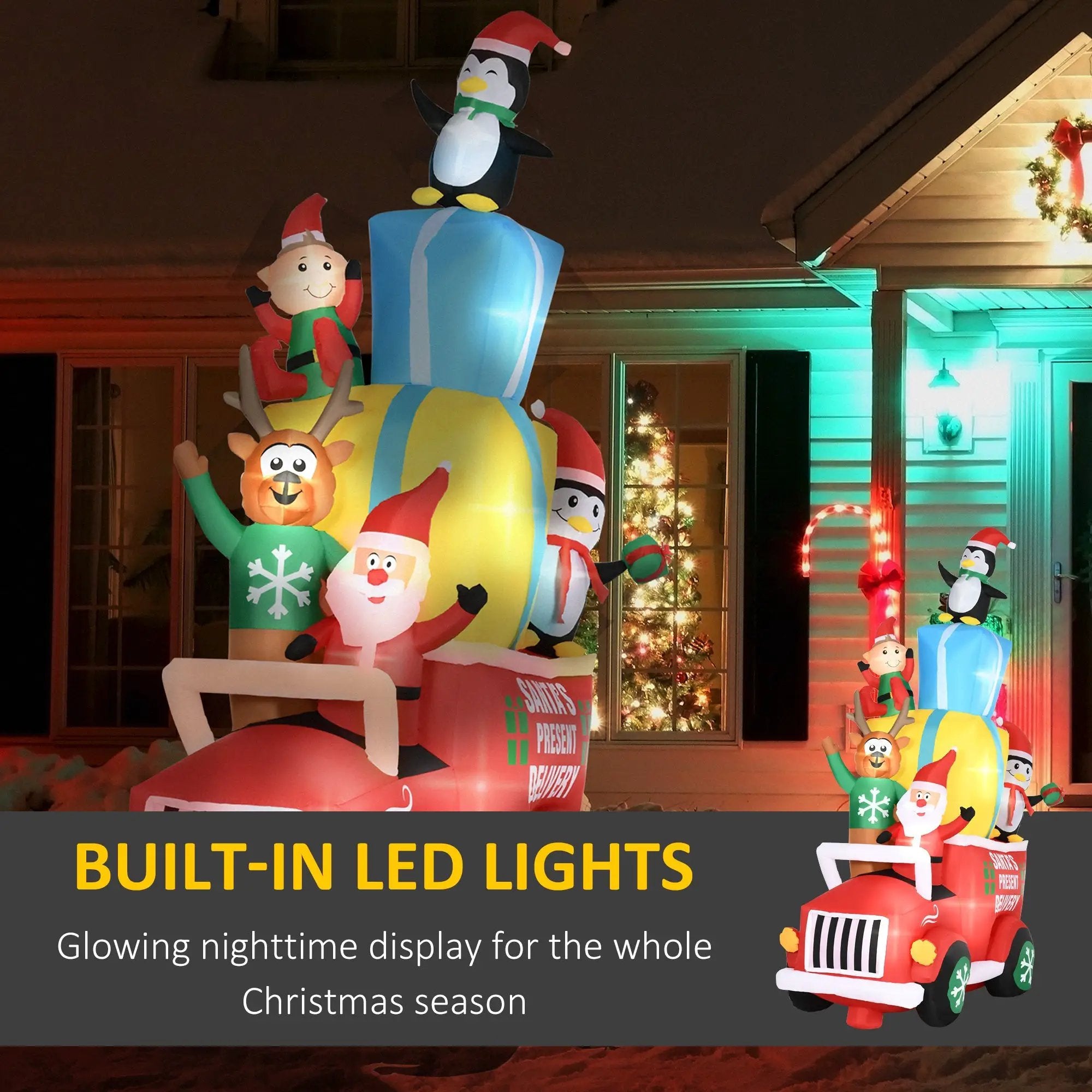 Outsunny 9ft Christmas Inflatables Outdoor Decorations by HouseOfZazla
