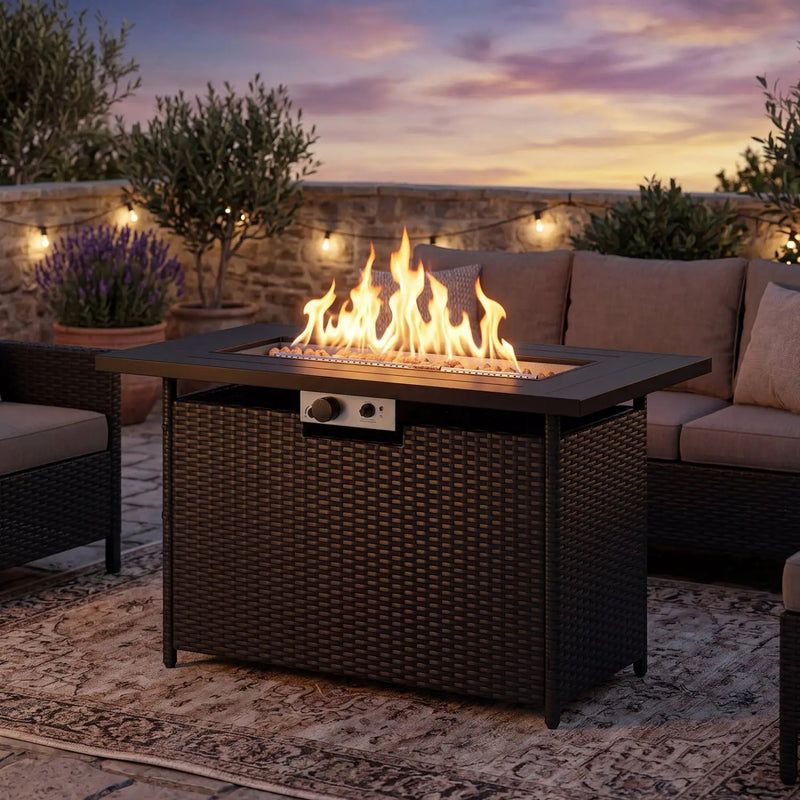 44.5" Propane Fire Pit Table with 50,000 BTU Burner by DirectDeals