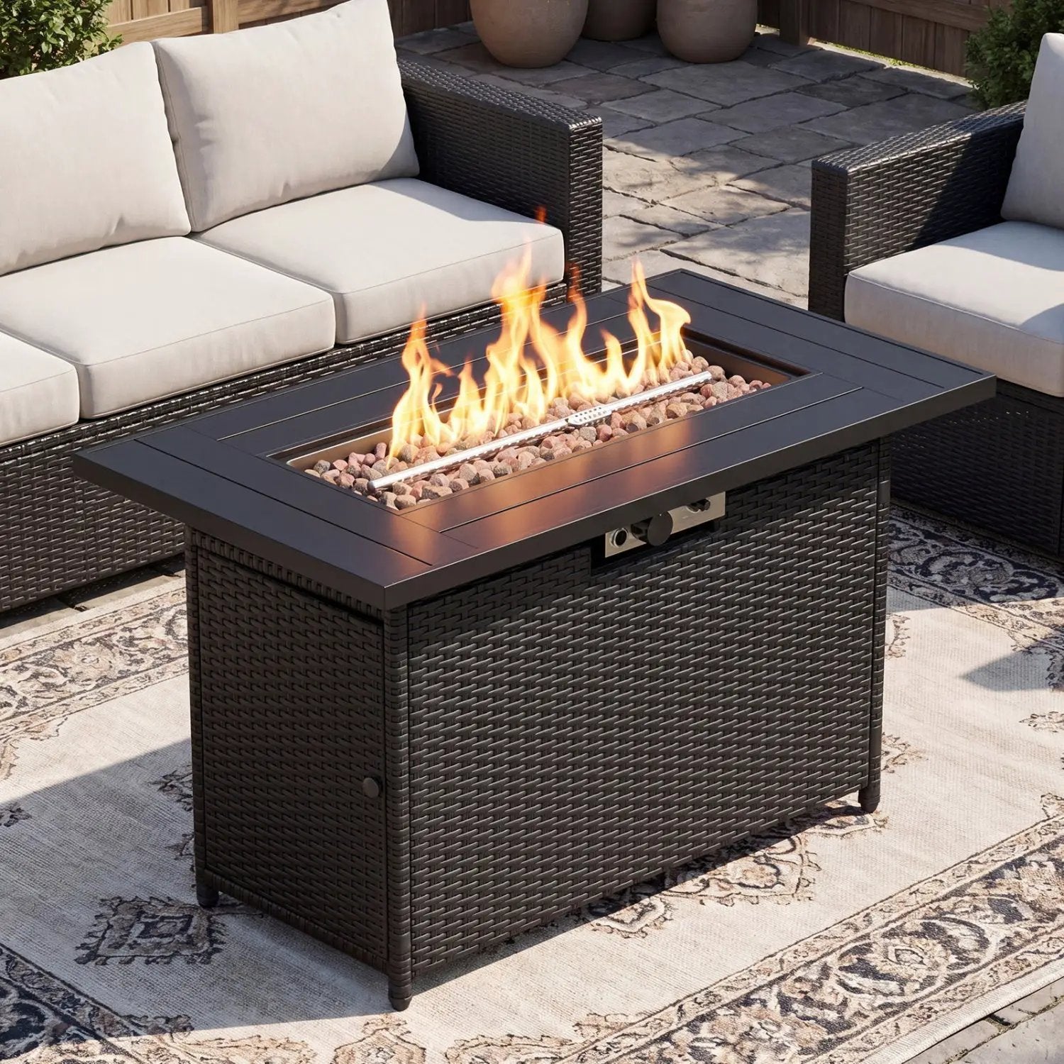 44.5" Propane Fire Pit Table with 50,000 BTU Burner by DirectDeals