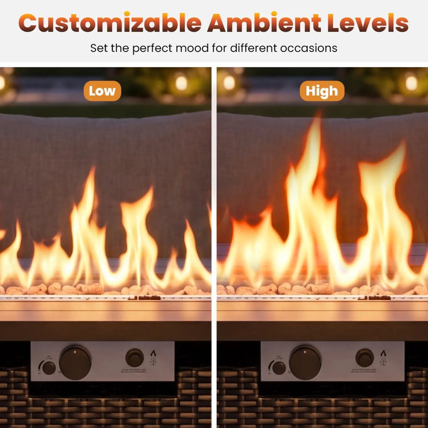 44.5" Propane Fire Pit Table with 50,000 BTU Burner by DirectDeals