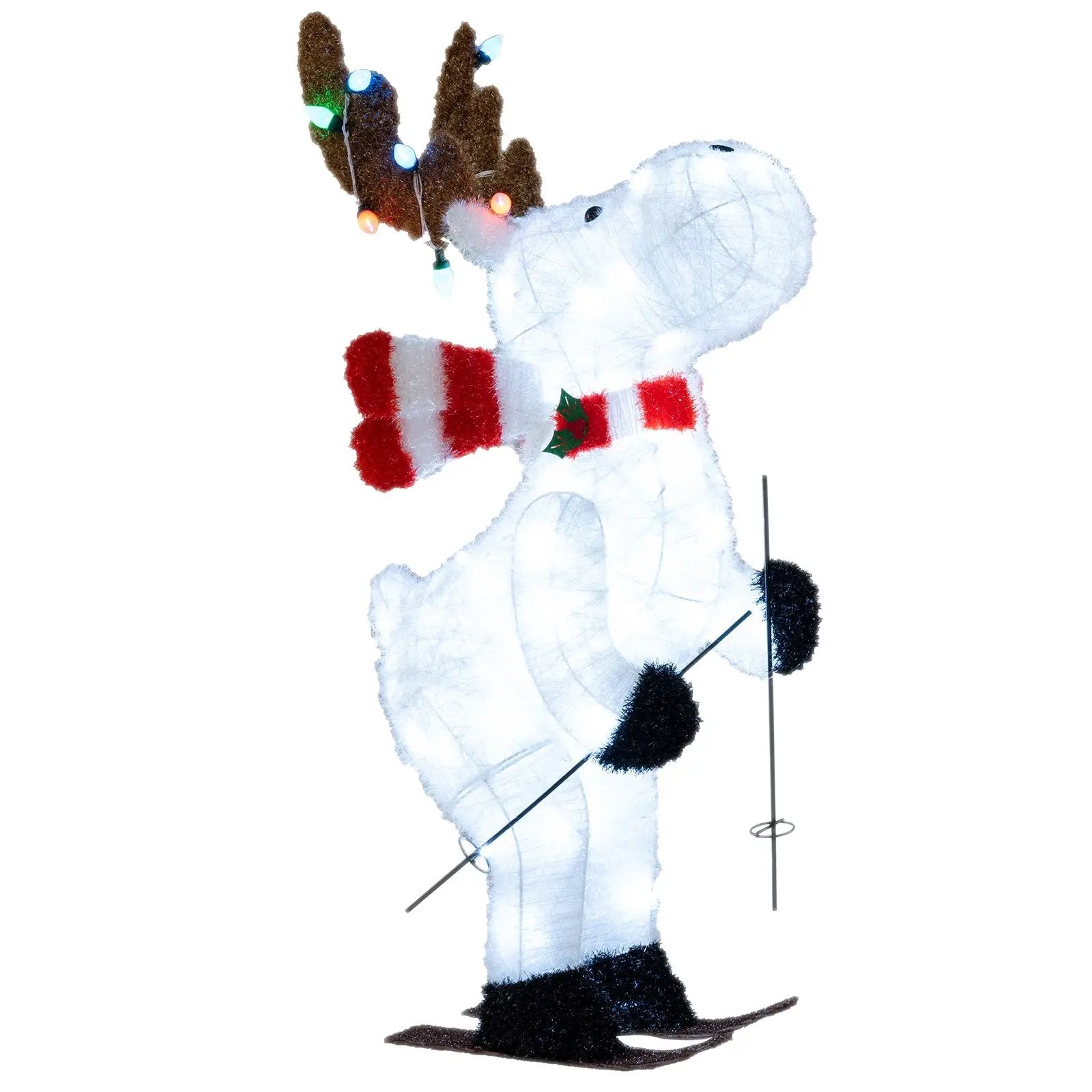 44" Animated Christmas Reindeer Pre-lit Skiing Deer Decoration by DirectDeals
