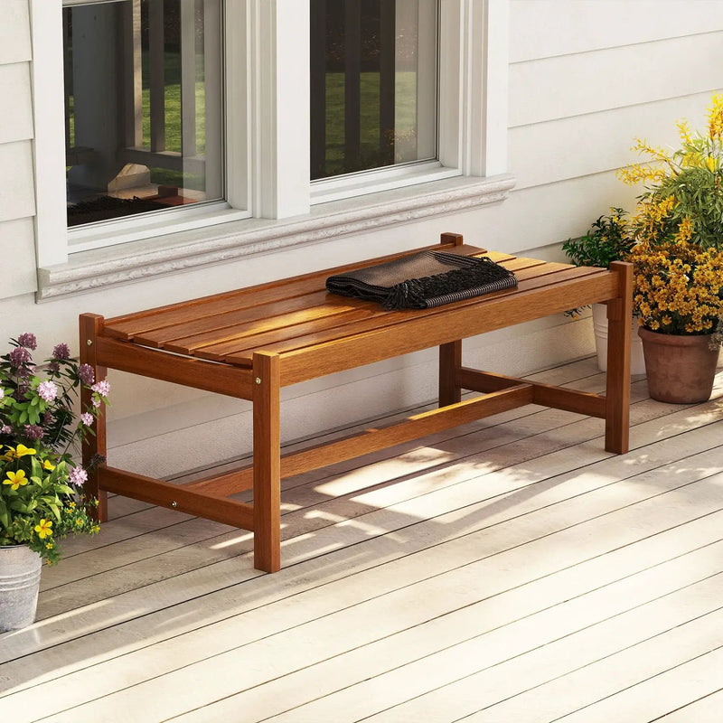 44" Patio Wood Bench Set of by DirectDeals