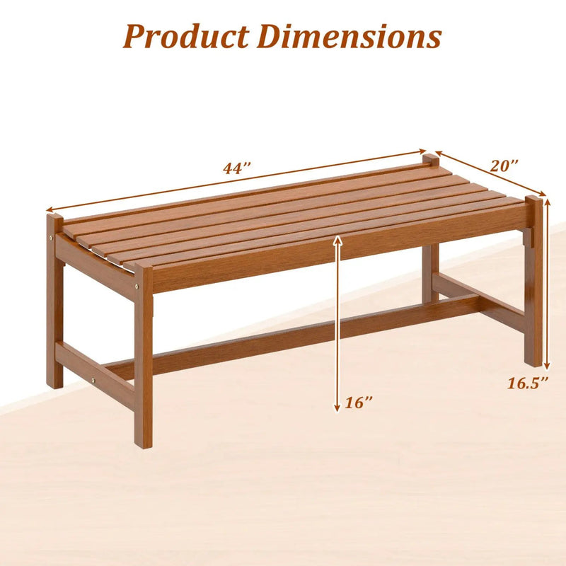 44" Patio Wood Bench Set of by DirectDeals