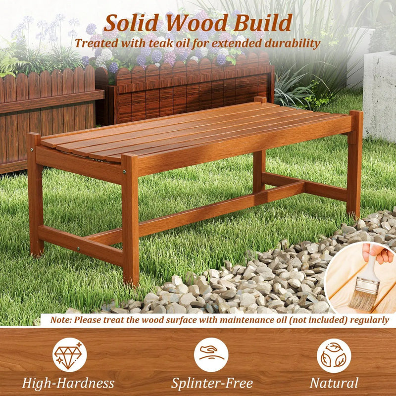 44" Patio Wood Bench Set of by DirectDeals