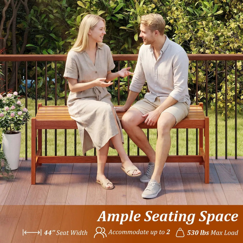 44" Patio Wood Bench Set of by DirectDeals