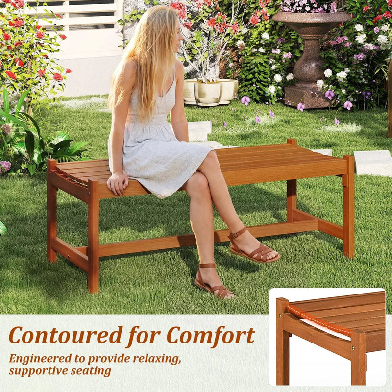 44" Patio Wood Bench Set of by DirectDeals