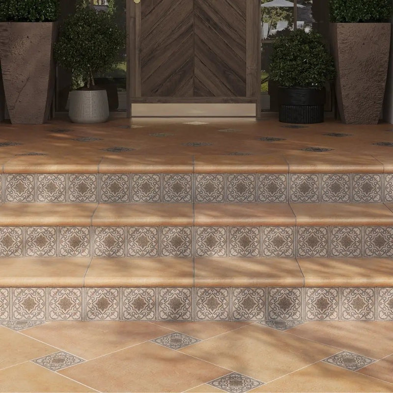 Taupe-blue Terracotta 6x6 Matte Square Porcelain Tile (19 pack, 4.65 sq ft/case) by Apollo Tile
