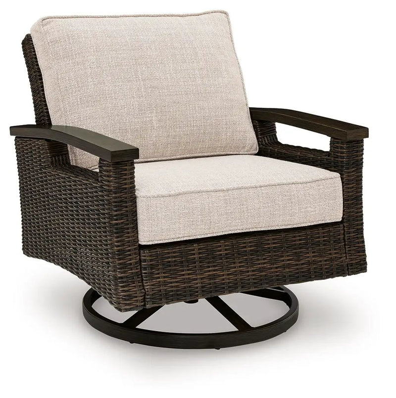 Monterey Point - Swivel Lounge Chair (Set of 2) - Dark Brown by Unique Piece Furniture