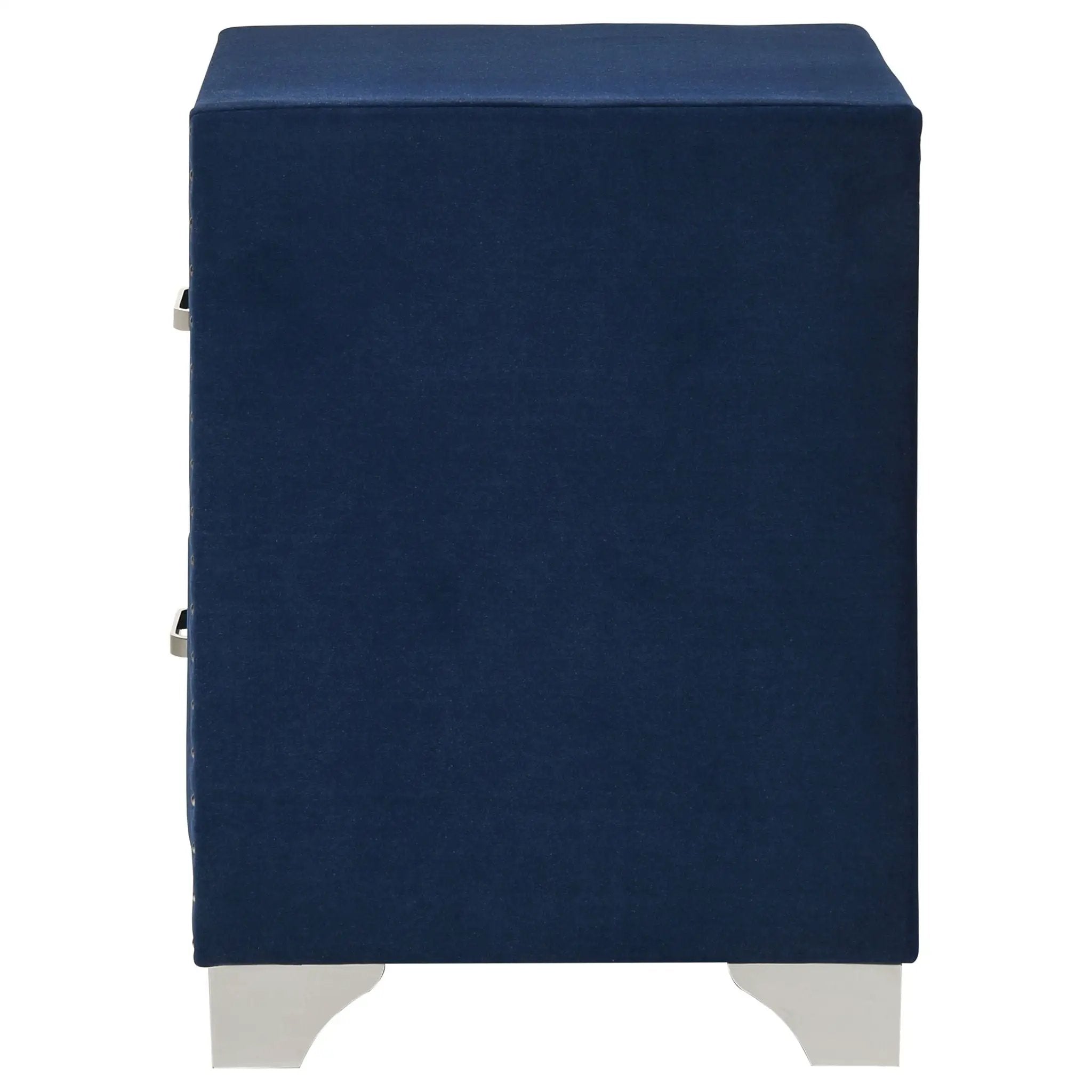 Melody Upholstered 2-drawer Nightstand Pacific Blue by Unique Piece Furniture