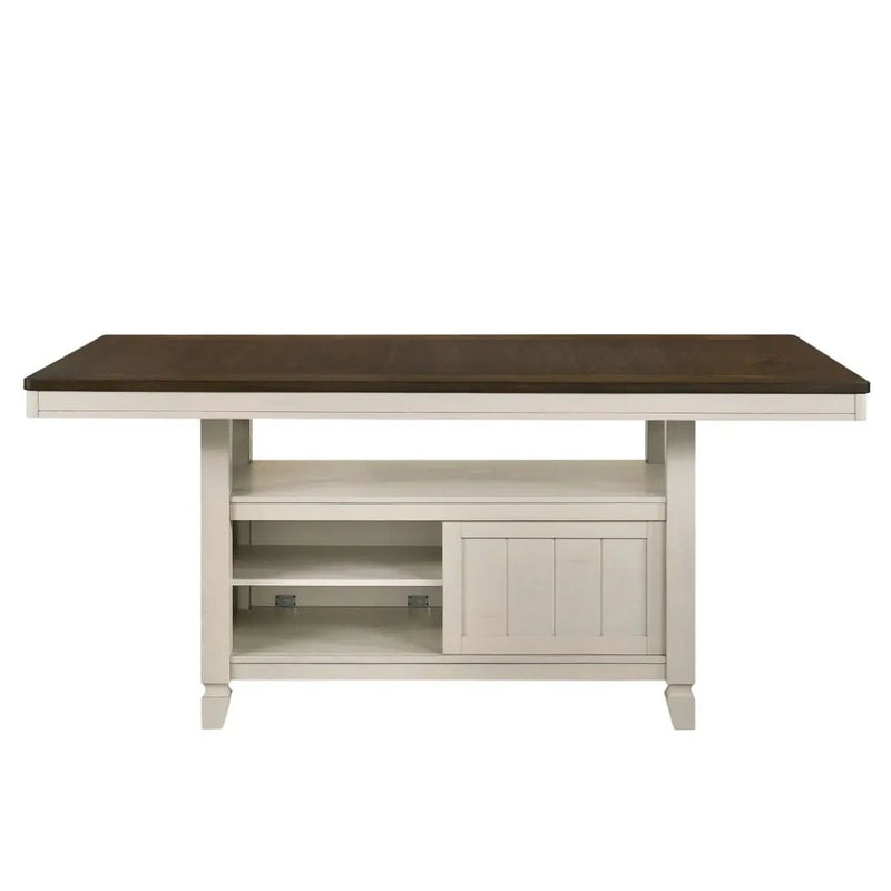 Tasnim - Counter Dining Table - Oak & Antique White by Unique Piece Furniture