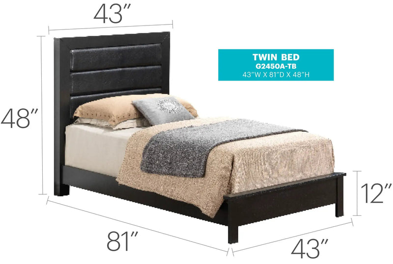 Transitional Modern Design Bed by Unique Piece Furniture
